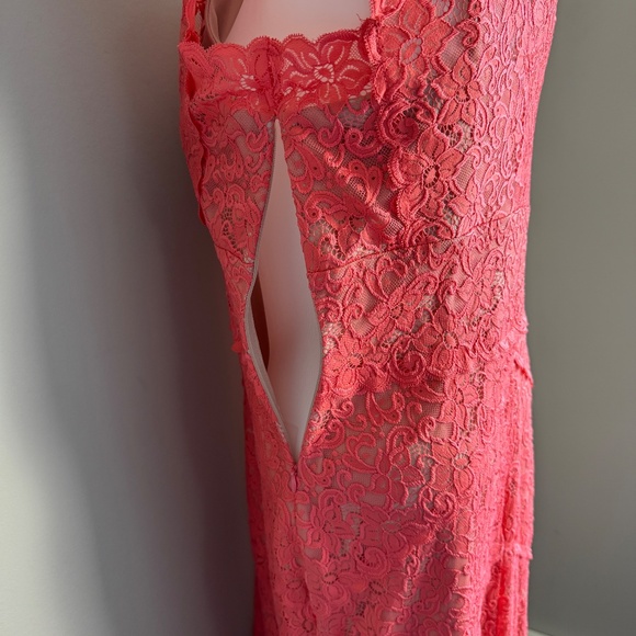 Ivanka Trump Lined Floral Lace Over Sheath Dress Pink 6 Wedding Guest Graduation - Picture 6 of 16